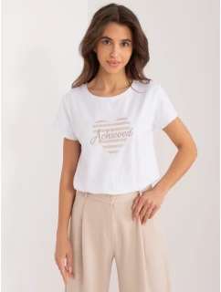 Tričko RV TS 9667.19 béžová a bílá