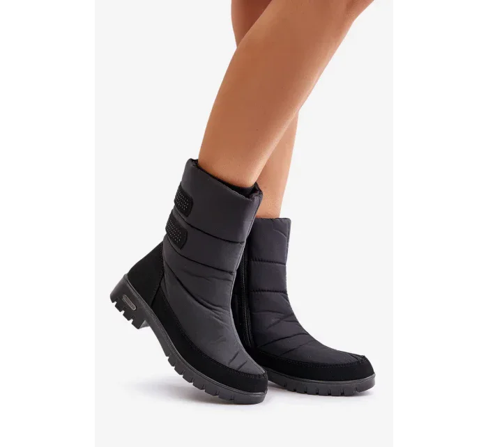 Dámské Sněhule Na Zip Progress PROGJ-21-16 Černé