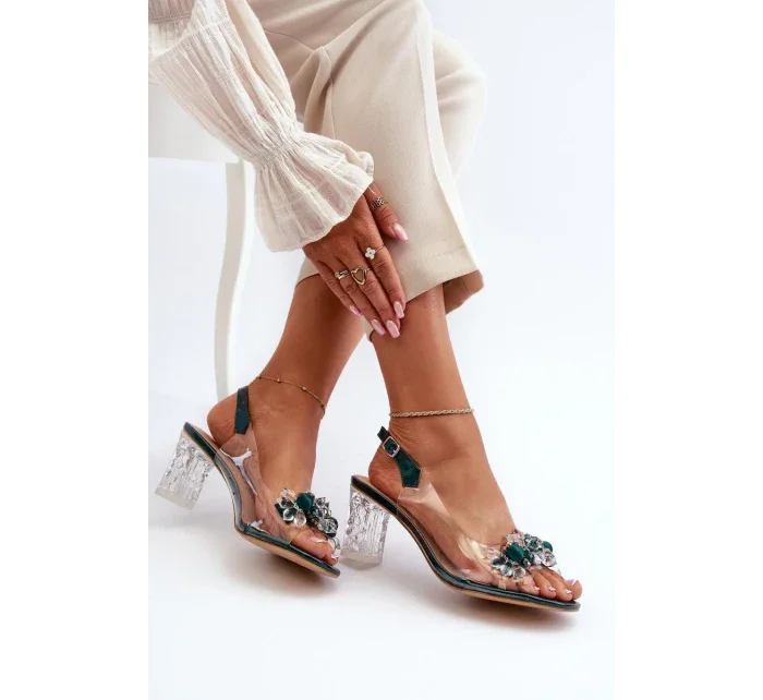 Sandály na podpatku model 195570 Step in style Sandály na podpatku model 195570 Step in style