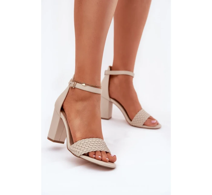 Sandály na podpatku model 213925 Step in style Sandály na podpatku model 213925 Step in style