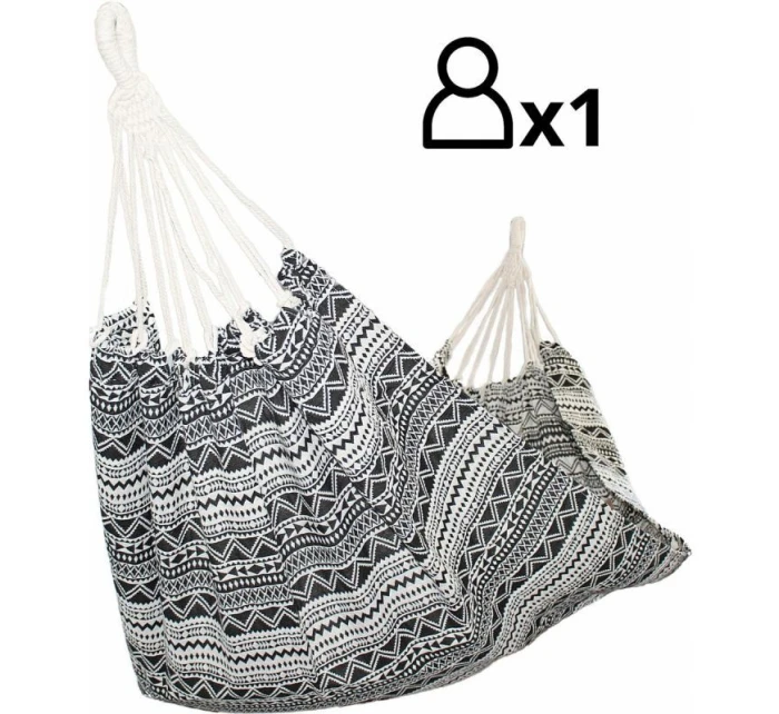 ZAHRADNÍ HAMMAK 1 OSOBA 200x100 cm ETNO S PŘIKRÝVKOU 1063980