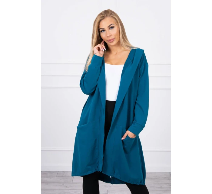 Bunda oversize s kapucí navy