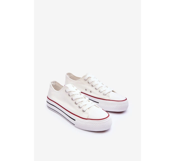 Nízké klasické tenisky na platformě Bílé Jazlyn Nízké klasické tenisky na platformě Bílé Jazlyn