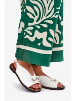 Sandály Na Ploché Podpatky S Dekorací Eko Kůže Bílé model 21685882 - Boto Sandály Na Ploché Podpatky S Dekorací Eko Kůže Bílé model 21685882 - Boto