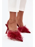 Lodičky s a patou bordó model 21715210 - Boto