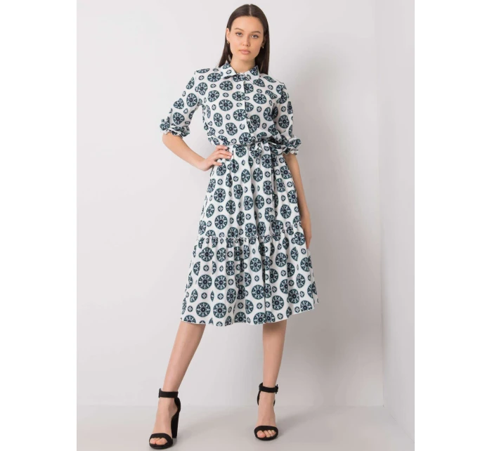 Šaty LK SK 508525.17 bílé a zelené