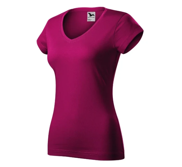 Fit V-neck tričko dámské fuchsia red Fit V-neck tričko dámské fuchsia red