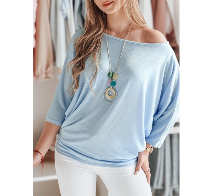 Dámská máslová halenka oversize s přívěskem modrá Dstreet model 21985617 - FashionStreet