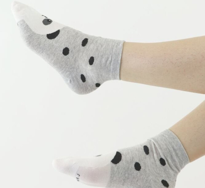 Zábavné ponožky Panda bear 22 šedé