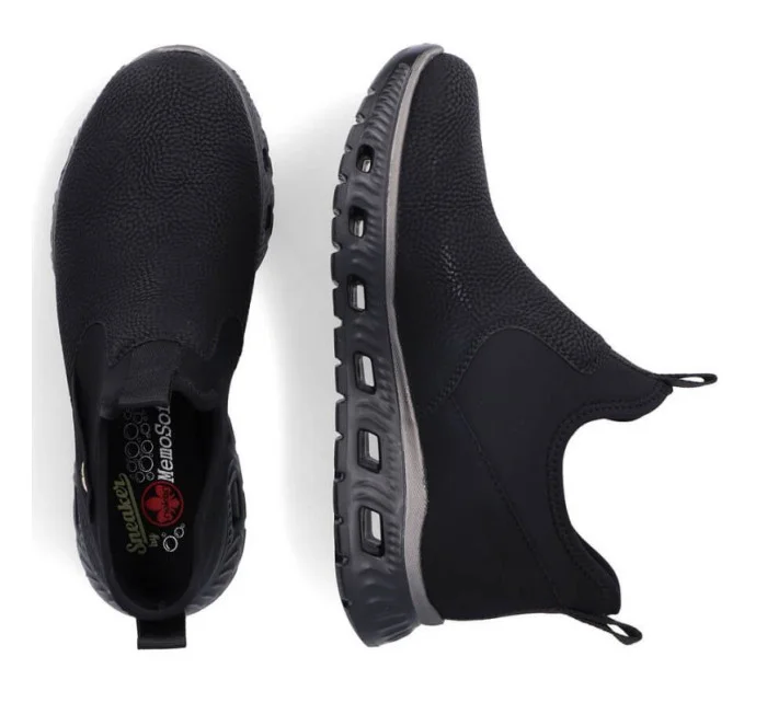 Rieker W RKR616 černá nazouvací pohodlná kotníková obuv