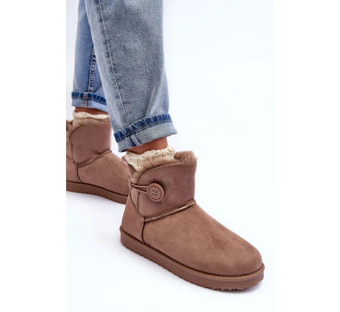 Ocieplane Dámské Sněžáky s Ozdobou Tmavě Bežové Siriol Ocieplane Dámské Sněžáky s Ozdobou Tmavě Bežové Siriol