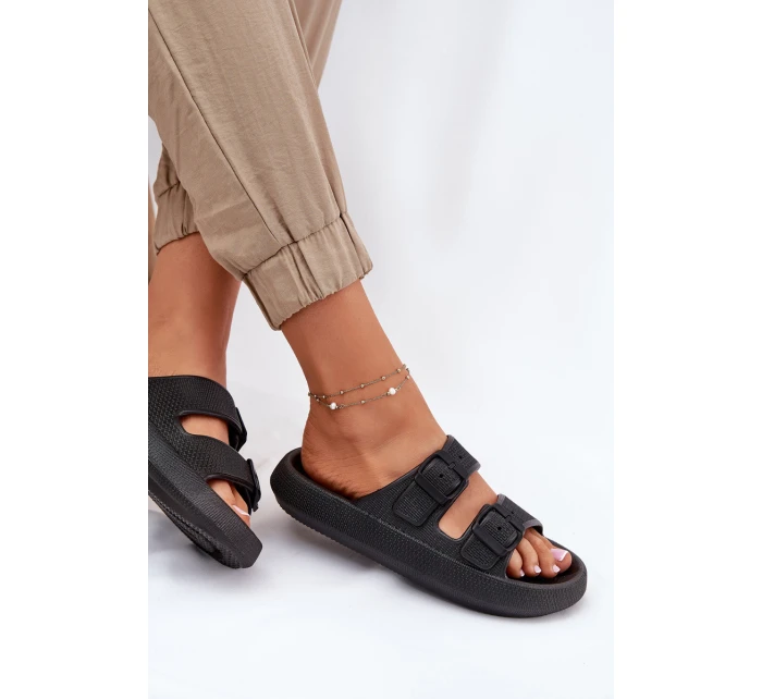 Dámské Sandały Na Platformě S Přezkami Černé Nitiana Dámské Sandały Na Platformě S Přezkami Černé Nitiana