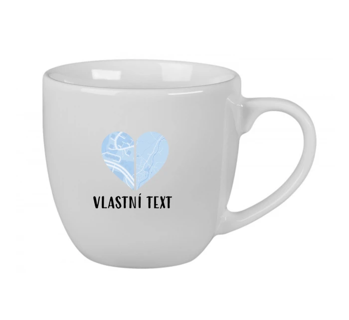 Personalizovaný keramický hrnek 400 ml - dvě mapy jako srdce Personalizovaný keramický hrnek 400 ml - dvě mapy jako srdce