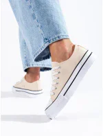 Módní hnědé dámské tenisky bez podpatku Módní hnědé dámské tenisky bez podpatku