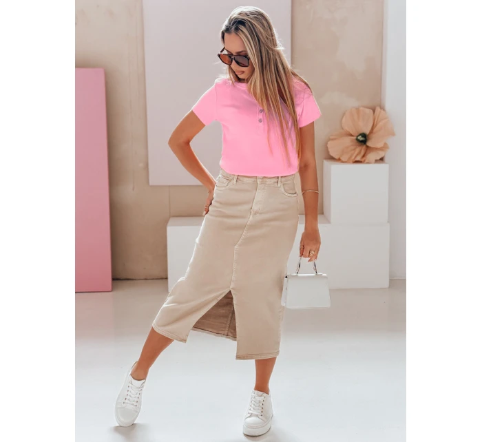 Dámská žebrovaná halenka LOOK růžová Dstreet model 21988817 - FashionStreet