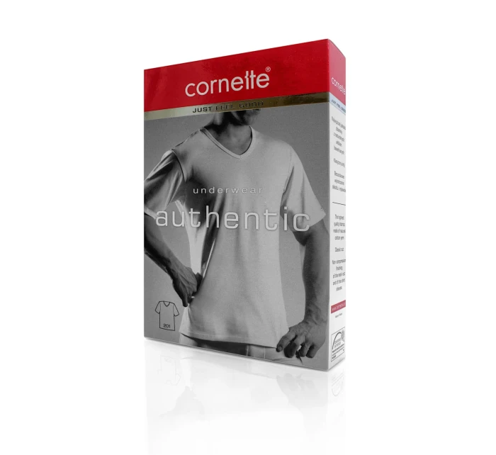 Pánské tričko 201 Authentic new black plus - CORNETTE Pánské tričko 201 Authentic new black plus - CORNETTE