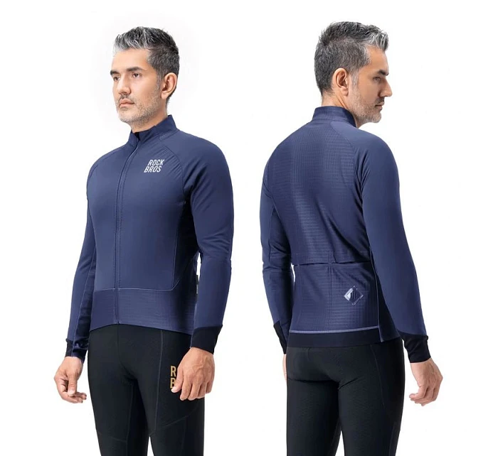 zimní fleecová cyklistická bunda velikost M modrá model 22114161 - Rockbros