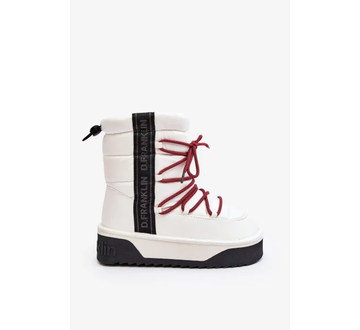 Dámské sněhule se silnou podrážkou, Vegan D.Franklin bílá Dámské sněhule se silnou podrážkou, Vegan D.Franklin bílá