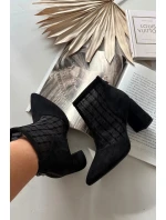 Dámské botky na sloupku D&A – černé Dámské botky na sloupku D&A – černé