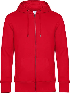 B&C KING Zipped Pánská mikina s kapucí red model 22484150