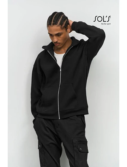 SOL'S Unisex mikina s kapucí z těžké bavlny black model 22463973