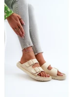 Lehké Pěnové Dámské Žabky S Big Star Béžové model 21660703 - Big Star Shoes Lehké Pěnové Dámské Žabky S Big Star Béžové model 21660703 - Big Star Shoes