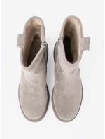 Exkluzívní kotníčkové boty šedo-stříbrné dámské platforma Exkluzívní kotníčkové boty šedo-stříbrné dámské platforma