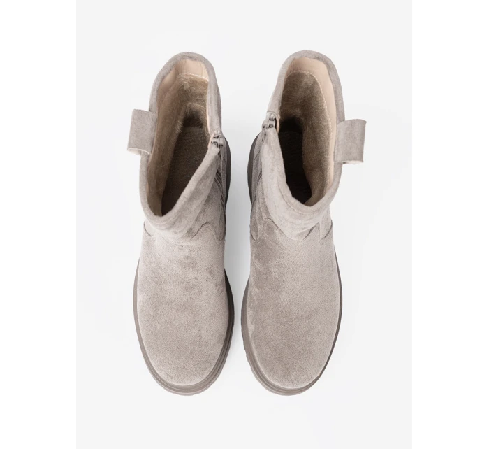 Exkluzívní kotníčkové boty šedo-stříbrné dámské platforma Exkluzívní kotníčkové boty šedo-stříbrné dámské platforma