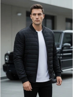 Pánská prošívaná bunda bomber černá TX2213