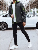 Pánská softshellová bunda s kapucí tmavě šedá FashionStreet TX4472