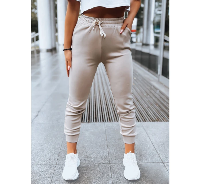 Dámské tepláky joggers beige Dstreet model 21970566 - FashionStreet Dámské tepláky joggers beige Dstreet model 21970566 - FashionStreet