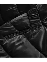 KRÓTKA BŁYSZCZĄCA KURTKA DAMSKA CZARNA model 21244098 - S'WEST