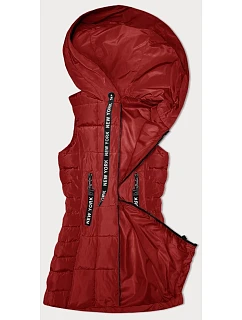 Červená dámská vesta s kapucí model 21339618 - S'WEST