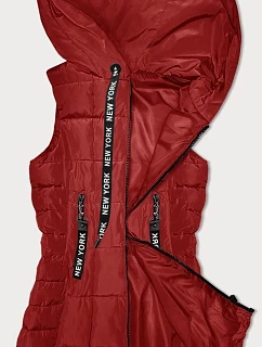 Červená dámská vesta s kapucí model 21339618 - S'WEST