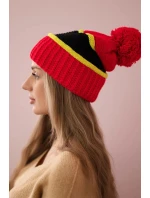 Dámská čepice Kinga K297 červená+kiwi+černá Dámská čepice Kinga K297 červená+kiwi+černá