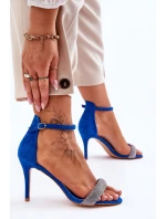 Semišové Sandály Na Vysokém Podpatku S model 21622495 Modre Moments - Boto Semišové Sandály Na Vysokém Podpatku S model 21622495 Modre Moments - Boto