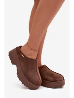 Dámské nízké sněhule na platformě hnědé model 21772413 - Boto Dámské nízké sněhule na platformě hnědé model 21772413 - Boto