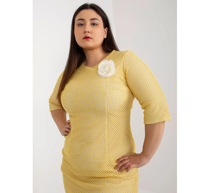 LK SK 506721 šaty.69 tmavě žlutá