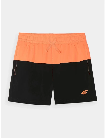 Chlapecké plážové šortky typu boardshorts 4F - oranžové Chlapecké plážové šortky typu boardshorts 4F - oranžové