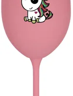 DUHOVÝ JEDNOROŽEC - růžová sklenice na víno 350 ml