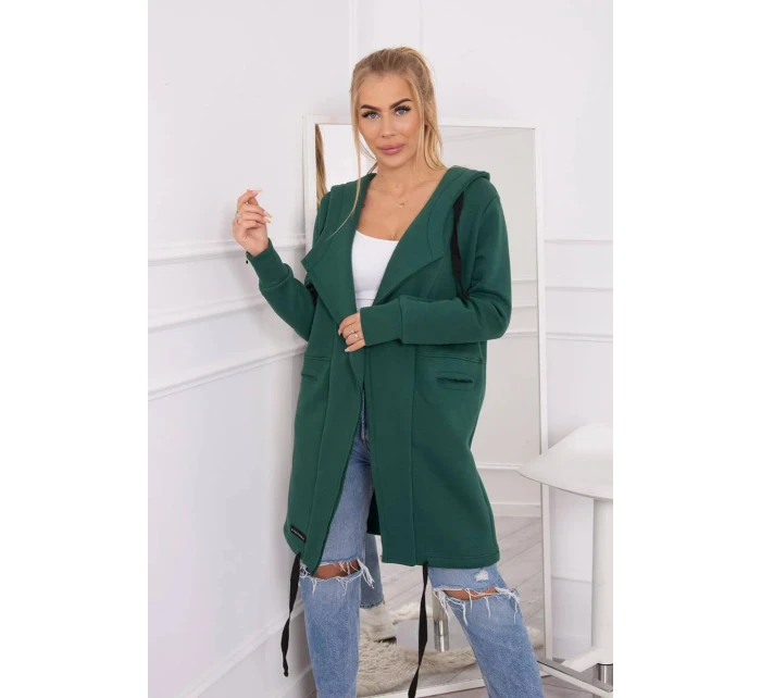 Zateplená bunda s kapucí 69413 tmavě zelená - Kesi