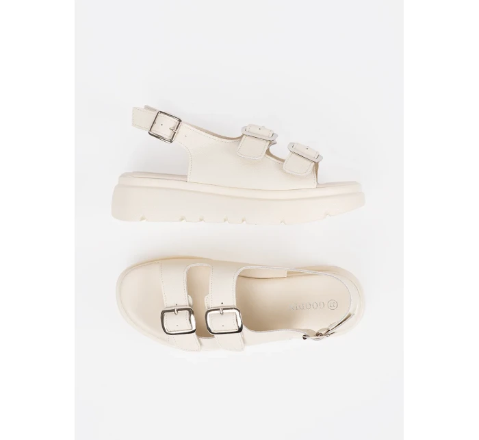 Klasické hnědé dámské  sandály platforma