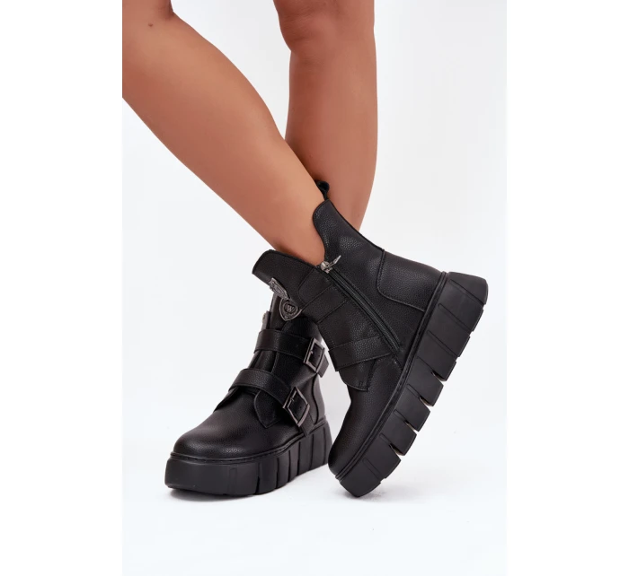 Boty na široké podrážce model 216832 Step in style Boty na široké podrážce model 216832 Step in style