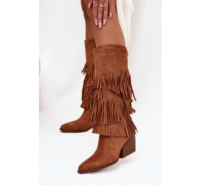 Kozačky na podpatku  model 217823 Step in style