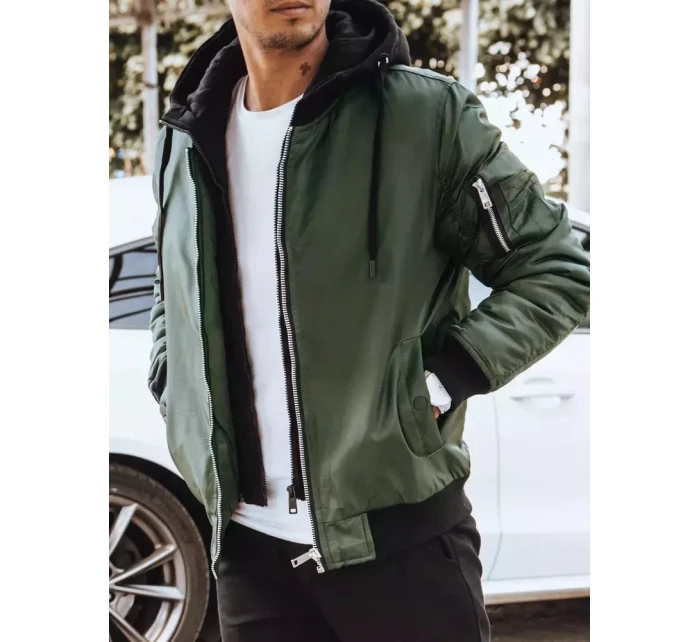 Pánská zelená bunda FashionStreet TX4190 Pánská zelená bunda FashionStreet TX4190