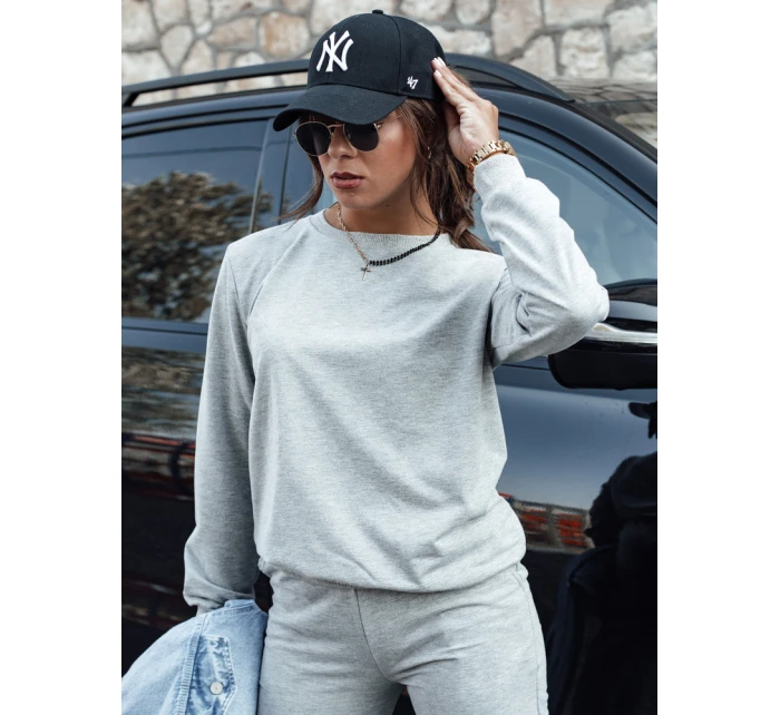 MILIAN dámská tepláková souprava světle šedá FashionStreet AY1103