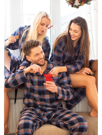 Pánské pyžamo Key MNS 431 B25 délka/r 3XL-4XL na zip Pánské pyžamo Key MNS 431 B25 délka/r 3XL-4XL na zip