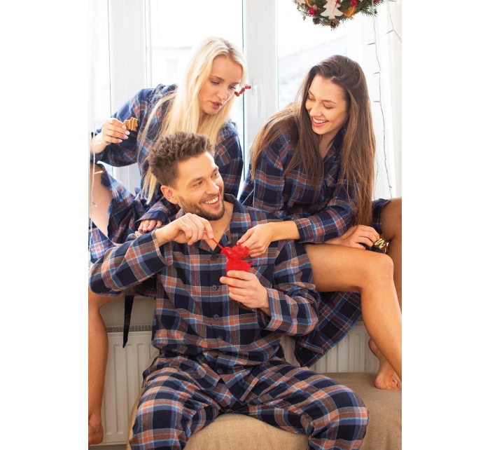 Pánské pyžamo Key MNS 431 B25 délka/r 3XL-4XL na zip Pánské pyžamo Key MNS 431 B25 délka/r 3XL-4XL na zip