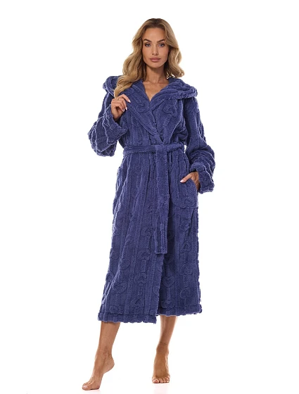 Dlouhý dámský župan model 22082305 Carina S2XL - L&L
