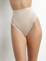 Dámská krajková tanga s vysokým pasem DIM DELICATE THONG - DIM - tělová